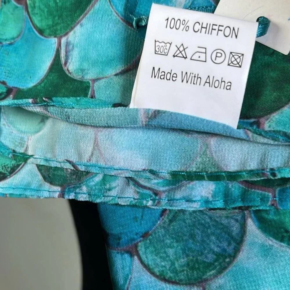 Women's Chiffon Scarf Wrap 55X39  ermaid Scale Pattern for MermaidCore Whimsy Fa